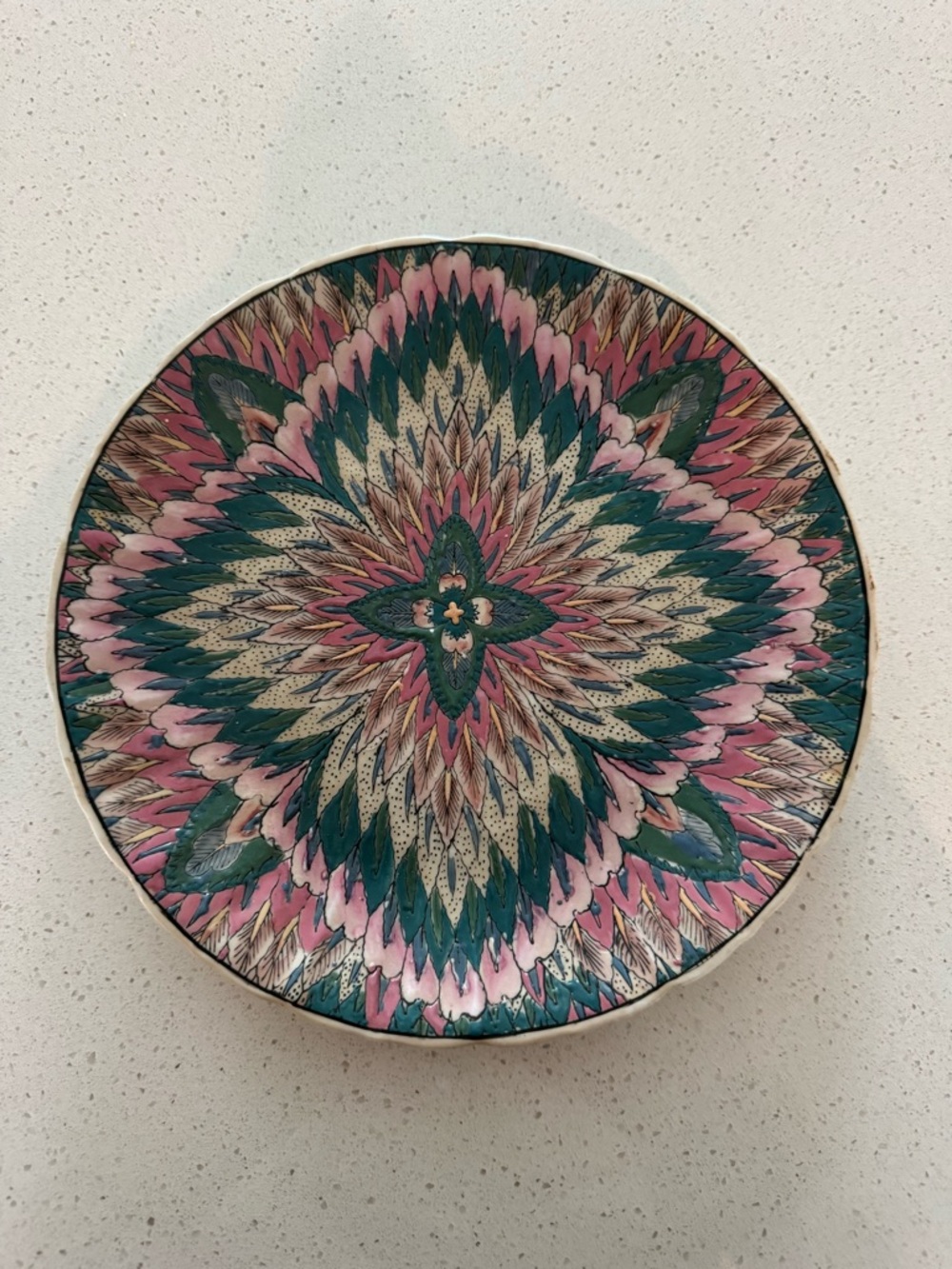 Dynasty By Heygill Hand Painted In China Plate Decorative Floral Leaves